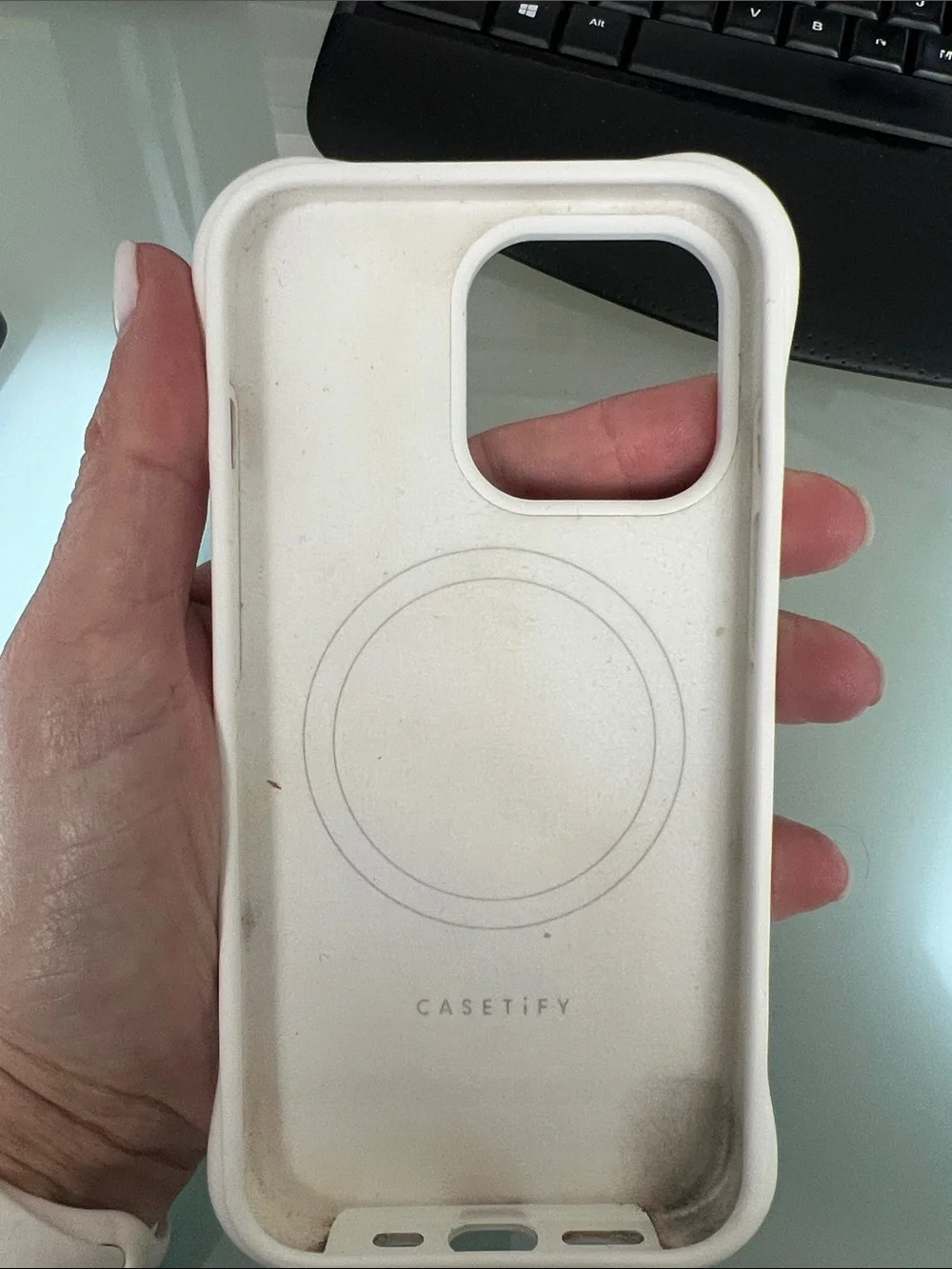 Casetify White Ripple Texture iPhone Case 13 pro